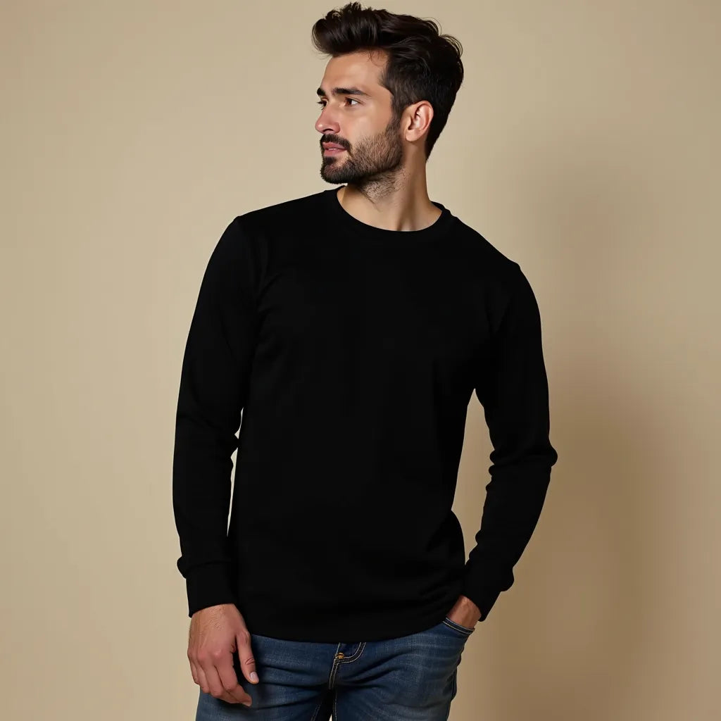 Playera de Cuello Redondo de Manga Larga para Caballero ULTRA-DRY 100% Poliéster 117L