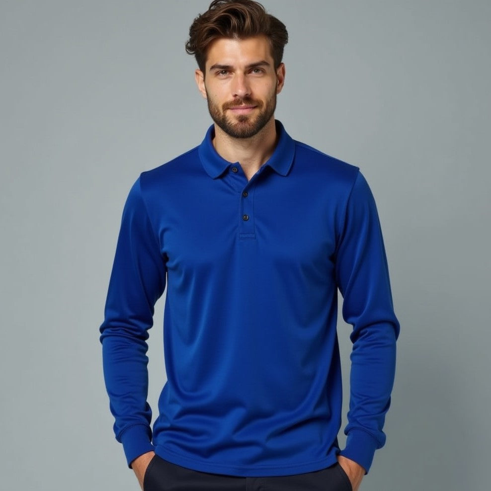 Playera Polo de Manga Larga para Caballero ULTRA-DRY 100% Poliéster 118L