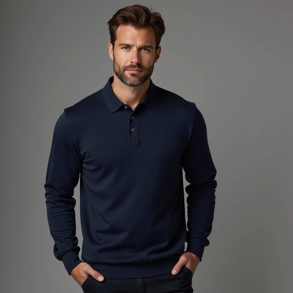 Playera Polo de Manga Larga para Caballero ULTRA-DRY 100% Poliéster 118L