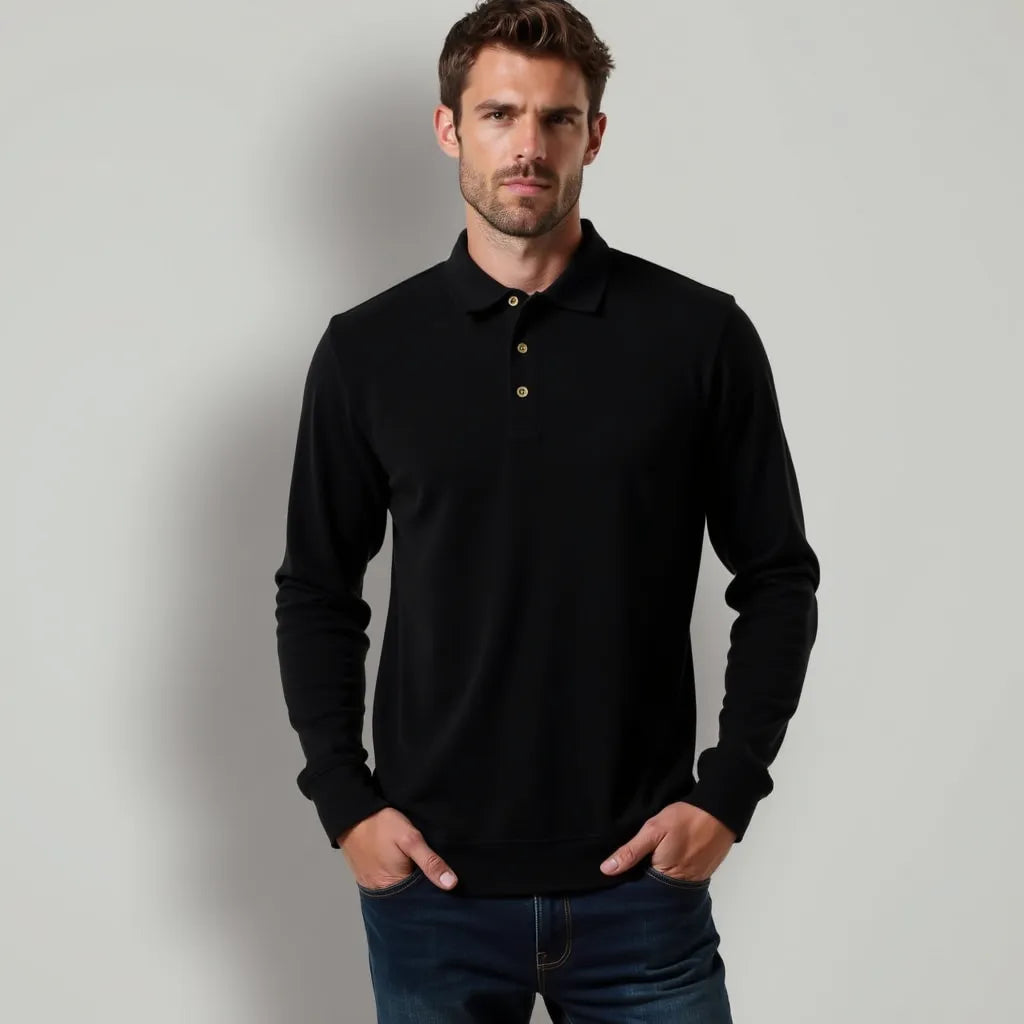 Playera Polo de Manga Larga para Caballero ULTRA-DRY 100% Poliéster 118L