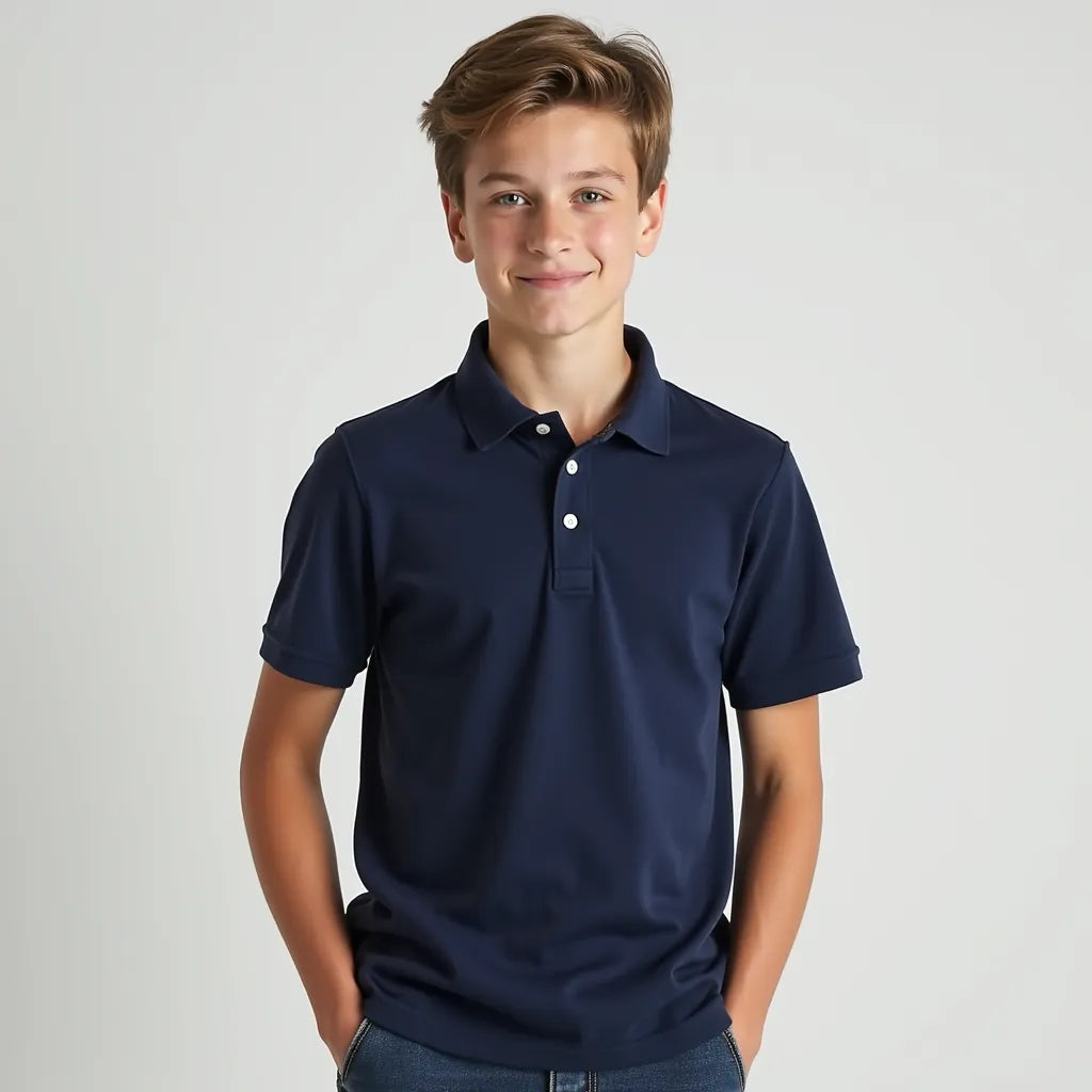 Playera Polo Piqué Juvenil RENCA - 50% Poliéster/50% Algodón #121