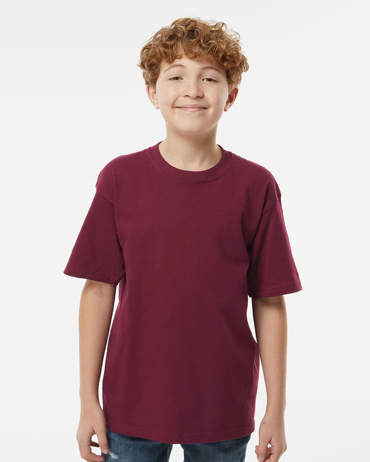 Playera de Cuello Redondo Juvenil M&O - 100% Algodón #4850 (Colores Básicos)