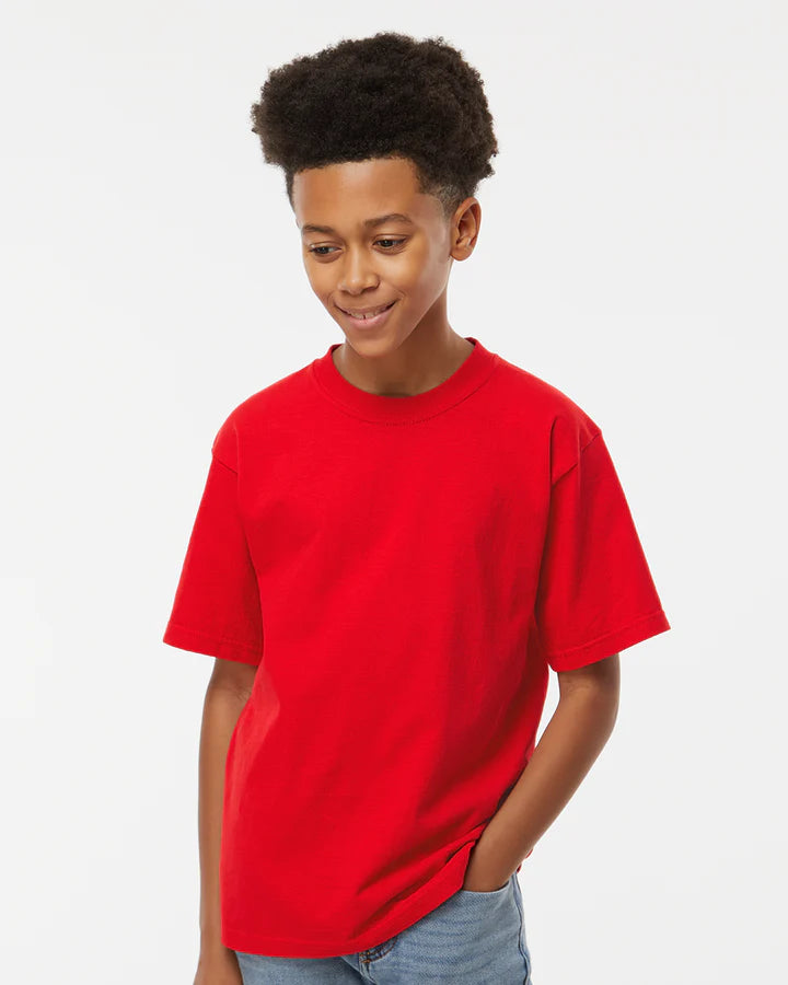 Playera de Cuello Redondo Juvenil M&O - 100% Algodón #4850 (Colores Básicos)