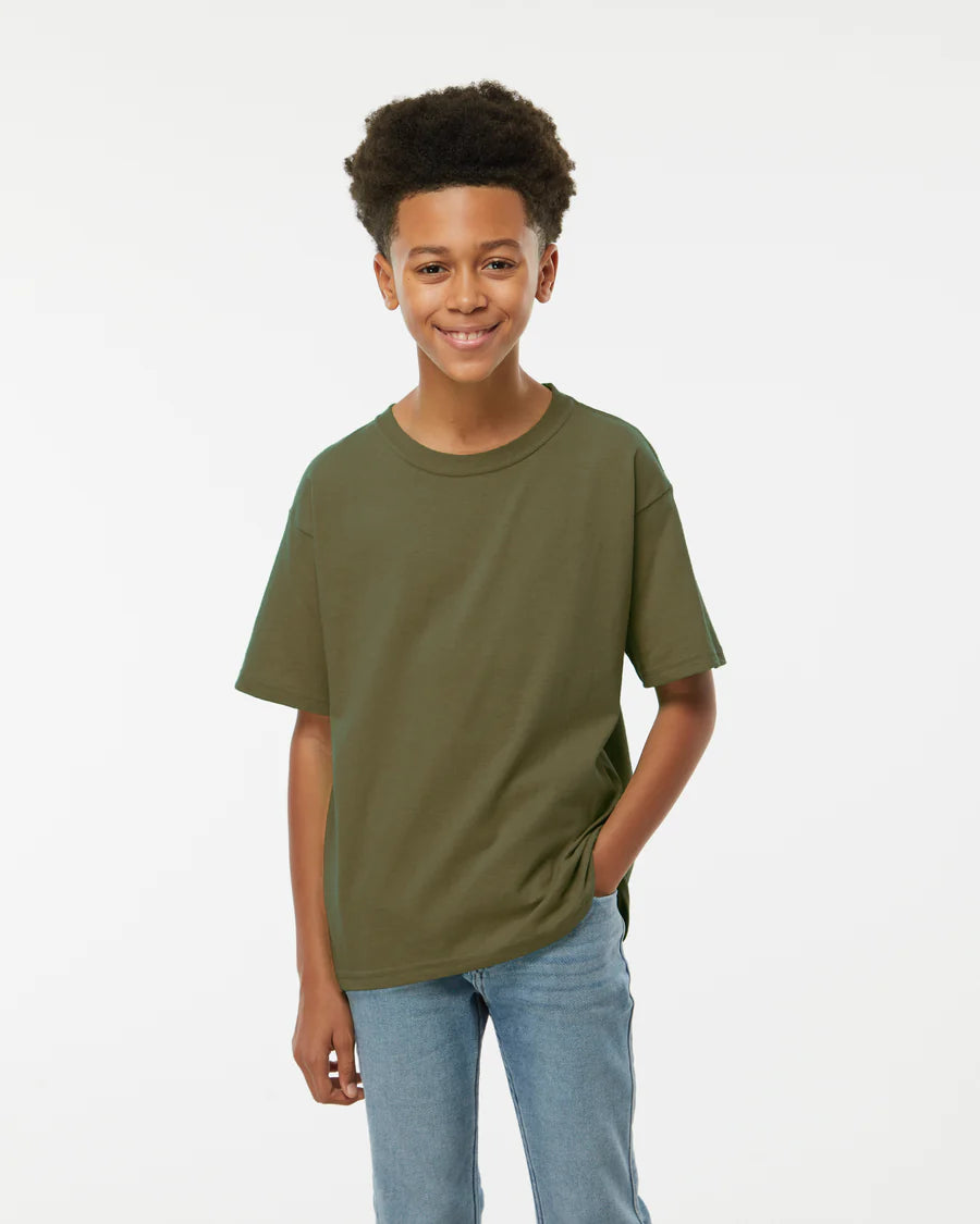 Playera de Cuello Redondo Juvenil M&O - 100% Algodón #4850 (Colores Secundarios)