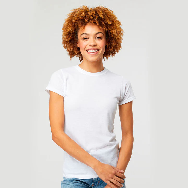 Playera Cuello Redondo para Dama M&O - 65% Poliéster 35% Algodón #3540