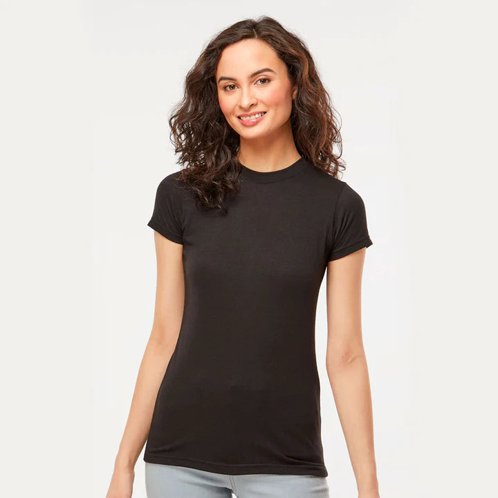 Playera Cuello Redondo para Dama M&O - 65% Poliéster 35% Algodón #3540