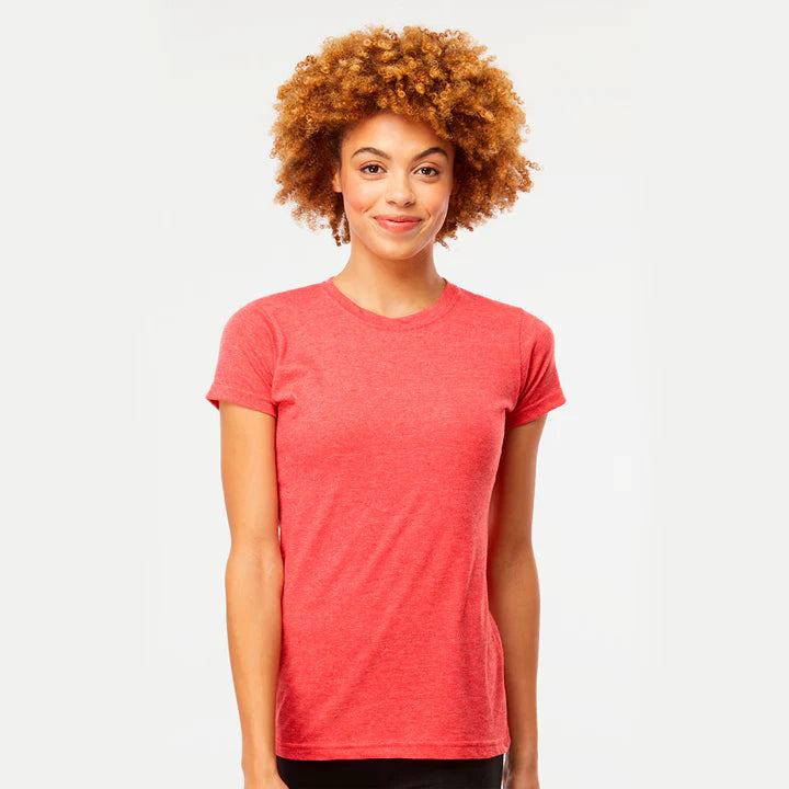 Playera Cuello Redondo para Dama M&O - 65% Poliéster 35% Algodón #3540