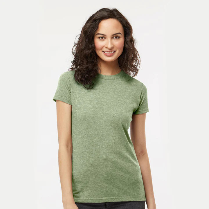 Playera Cuello Redondo para Dama M&O - 65% Poliéster 35% Algodón #3540